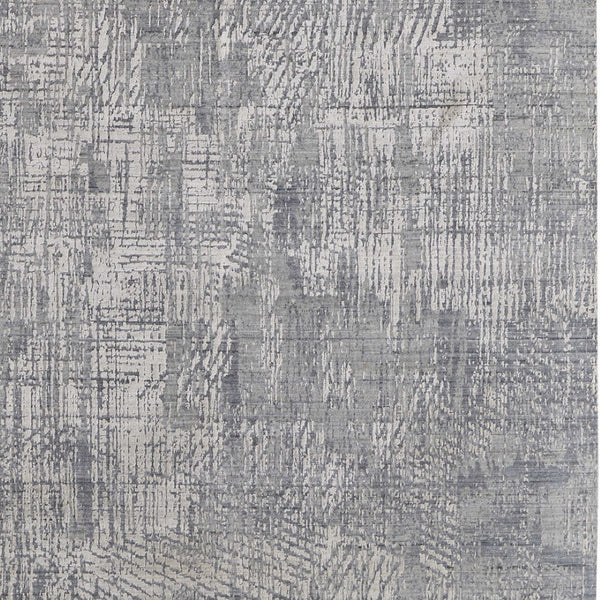HomeRoots 3' Gray and Silver Abstract Area Rug - Hand-Woven, Contemporary Design for Modern Living Spaces 2' X 3' 566882