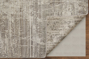 HomeRoots 3' Gray and Silver Abstract Hand-Woven Area Rug - Contemporary Elegance for Your Living Space 3' X 5' 566891