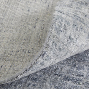 HomeRoots 3' Light Blue and Silver Abstract Area Rug - Hand-Woven Artistry for Modern Home Elegance 3' X 5' 566898