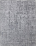 Homeroots 4' X 6' Light Blue And Silver Abstract Hand Woven Worn Faded Area Rug Blue Wool Blend 566899