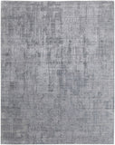 Homeroots 8' X 10' Light Blue And Silver Abstract Hand Woven Worn Faded Area Rug Blue Wool Blend 566901