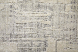 HomeRoots 3' Hand-Woven Ivory and Gray Abstract Area Rug - Unique, Cozy, and Perfect for Modern Interiors 3' X 5' 566921