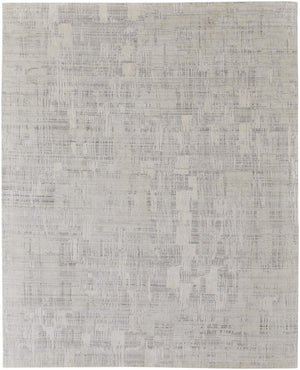 HomeRoots 3' Hand-Woven Ivory and Gray Abstract Area Rug - Unique, Cozy, and Perfect for Modern Interiors 8' X 10' 566924