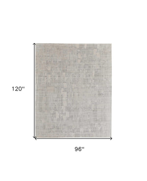 HomeRoots 3' Hand-Woven Ivory and Gray Abstract Area Rug - Unique, Cozy, and Perfect for Modern Interiors 8' X 10' 566924
