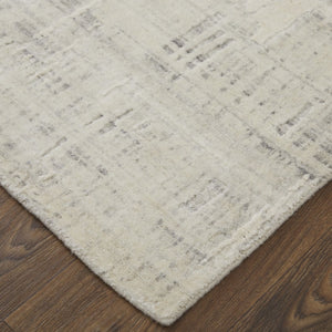 HomeRoots 3' Hand-Woven Ivory and Gray Abstract Area Rug - Unique, Cozy, and Perfect for Modern Interiors 10' X 14' 566926