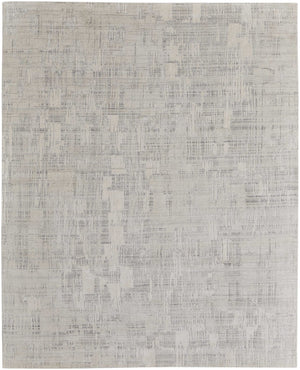 HomeRoots 3' Hand-Woven Ivory and Gray Abstract Area Rug - Unique, Cozy, and Perfect for Modern Interiors 2' X 3' 566928