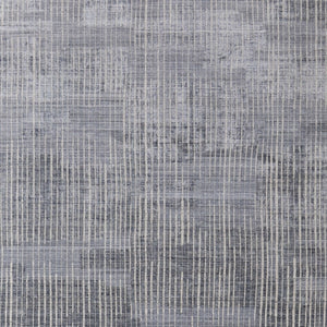 HomeRoots 9' X 12' Hand-Woven Blue Ivory Gray Abstract Area Rug - Distressed Design for Modern Spaces 566949