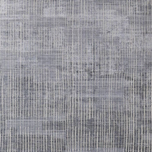 HomeRoots 9' X 12' Hand-Woven Blue Ivory Gray Abstract Area Rug - Distressed Design for Modern Spaces 566949