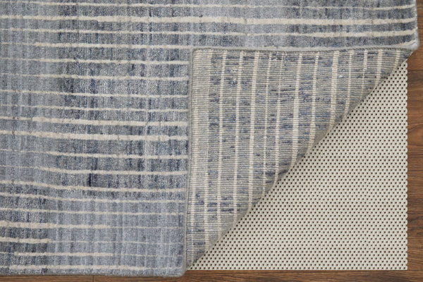 HomeRoots 10' Stunning Blue Ivory Gray Abstract Hand Woven Distressed Area Rug for Modern Living Spaces 566950