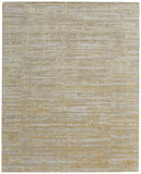 Homeroots 5' X 8' Yellow And Ivory Abstract Hand Woven Area Rug Yellow Wool Blend 566977