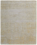 Homeroots 9' X 12' Yellow And Ivory Abstract Hand Woven Area Rug Yellow Wool Blend 566987