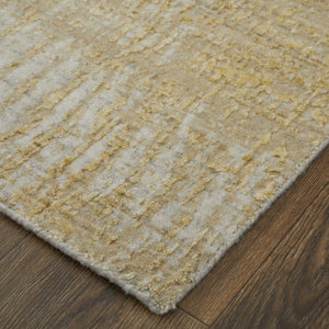HomeRoots 3' Stunning Yellow and Ivory Abstract Hand-Woven Area Rug for Modern Living Spaces and Comfort 12' X 15' 566989