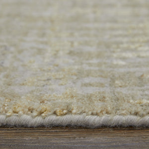 HomeRoots 3' Stunning Yellow and Ivory Abstract Hand-Woven Area Rug for Modern Living Spaces and Comfort 2' X 3' 566990