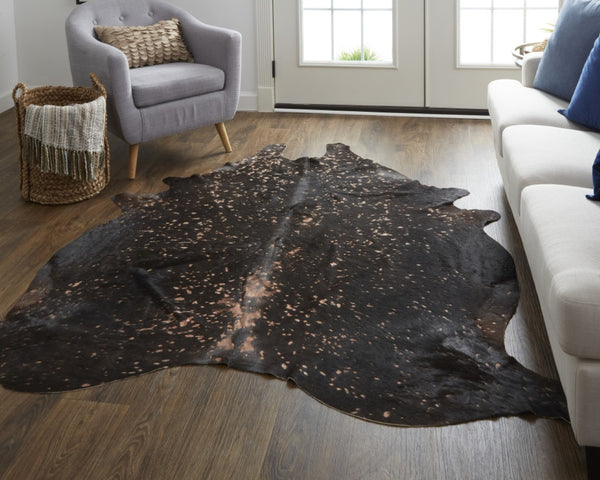 HomeRoots 8' X 10' Cowhide Animal Print Power Loom Area Rug - Rustic Touch for Modern Living Spaces & Homes Brown, Tan 566998