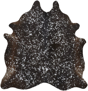 HomeRoots 8' X 10' Cowhide Animal Print Power Loom Area Rug - Rustic Touch for Modern Living Spaces & Homes Brown, Silver 566999