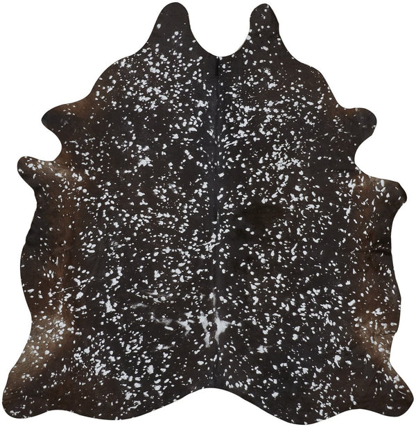 HomeRoots 8' X 10' Cowhide Animal Print Power Loom Area Rug - Rustic Touch for Modern Living Spaces & Homes Brown, Silver 566999