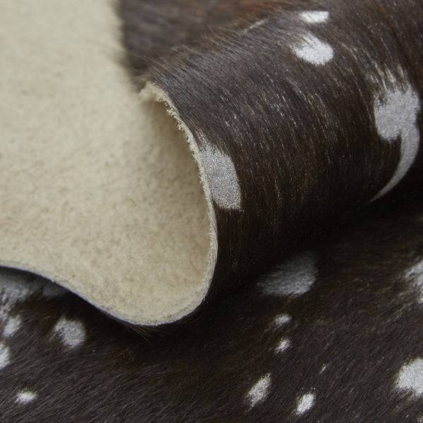 HomeRoots 8' X 10' Cowhide Animal Print Power Loom Area Rug - Rustic Touch for Modern Living Spaces & Homes Brown, Silver 566999