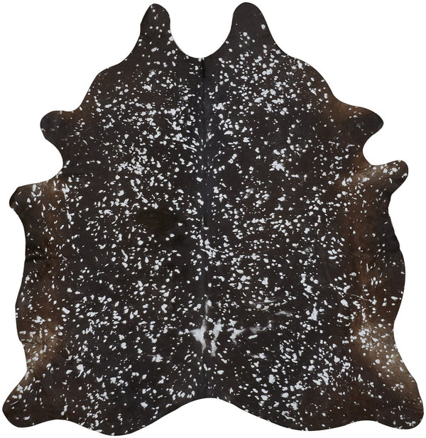 HomeRoots 8' X 10' Cowhide Animal Print Power Loom Area Rug - Rustic Touch for Modern Living Spaces & Homes Brown, Silver 566999