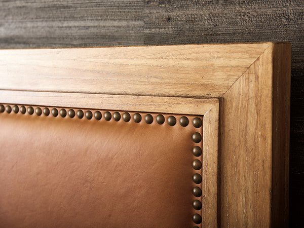 Lexington Tommy Bahama Home Antilles Upholstered Panel Headboard - Global Transitional Design With Leather And Knotty Oak Elegance Newcastle  566-144hb