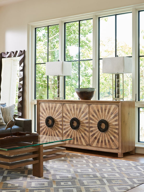 Lexington Tommy Bahama Home Viceroy Buffet - Global Transitional Elegance With Sunburst Veneer And Aged Bronze Hardware Details Newcastle  566-852