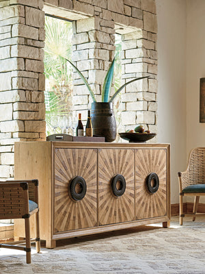 Lexington Tommy Bahama Home Viceroy Buffet - Global Transitional Elegance With Sunburst Veneer And Aged Bronze Hardware Details Newcastle  566-852