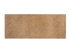 Lexington Tommy Bahama Home Farmington Global Transitional Dining Table With Herringbone Veneer, Expands For 10 Guests Comfortably Newcastle  566-877c