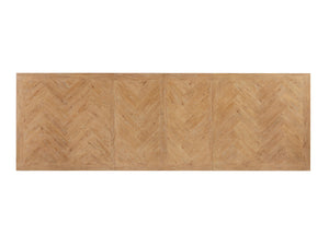 Lexington Tommy Bahama Home Farmington Global Transitional Dining Table With Herringbone Veneer, Expands For 10 Guests Comfortably Newcastle  566-877c