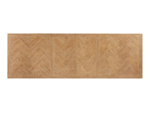 Lexington Tommy Bahama Home Farmington Global Transitional Dining Table With Herringbone Veneer, Expands For 10 Guests Comfortably Newcastle  566-877c