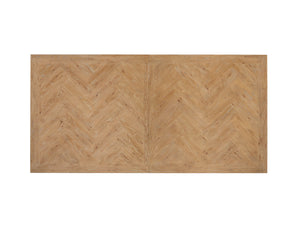 Lexington Tommy Bahama Home Farmington Global Transitional Dining Table With Herringbone Veneer, Expands For 10 Guests Comfortably Newcastle  566-877c