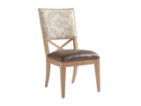 Lexington Tommy Bahama Home Alderman Upholstered Dining Chair – Global Transitional Style With Unique Knotty Oak And Luxe Comfort Newcastle  566-880-41