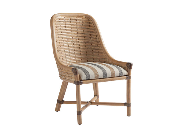 Lexington Tommy Bahama Home Keeling Woven Dining Chair - Global Transitional Style, Knotty Oak Finish & Unique Textured Accent Newcastle  566-882-40