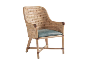 Lexington Tommy Bahama Home Keeling Woven Dining Chair - Global Transitional Style, Knotty Oak Finish & Unique Textured Accent Newcastle  566-883-41