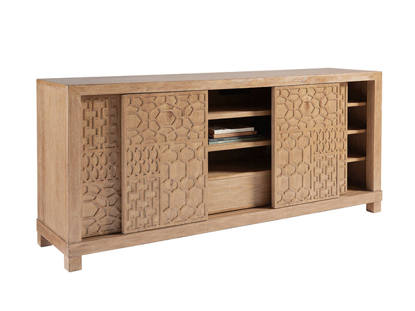Lexington Tommy Bahama Home Morocco Media Console - Global Transitional Design With Unique Fretwork, Storage Solutions & Style Newcastle  566-908