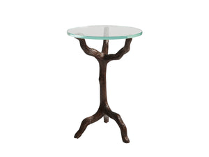 Lexington Tommy Bahama Home Trieste Global Transitional Twig Accent Table With Clear Glass Top And Aged Bronze Base Design Newcastle  566-951c