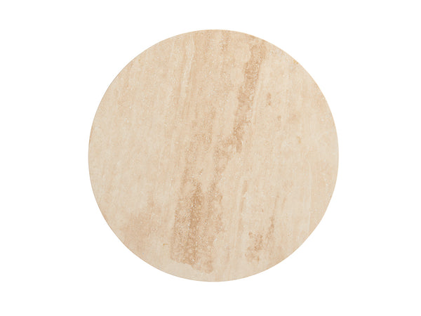 Lexington Tommy Bahama Home Marshall Stone Top Round End Table - Global Transitional Elegance With Aged Bronze And Travertine Finish Newcastle  566-953