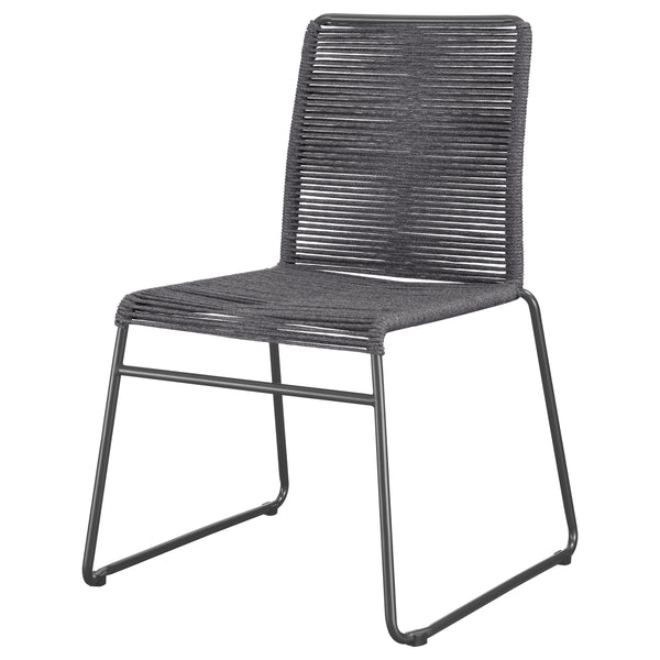 English Elm Jerome Charcoal Woven Rope Stackable Chairs (Set Of 2) - Modern Rustic Design For Any Space B062P344938