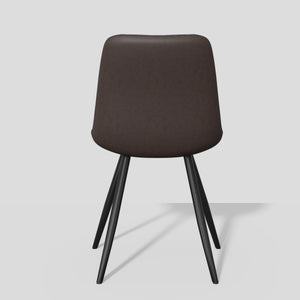 English Elm Modern Dining Chairs Set Of 2 - Pu Leather Upholstered Comfort With Metal Legs For Kitchen Dining T3950P394499