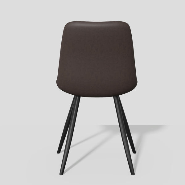 English Elm Modern Dining Chairs Set Of 2 - Pu Leather Upholstered Comfort With Metal Legs For Kitchen Dining T3950P394499