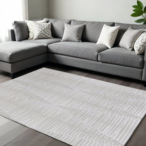 HomeRoots 4' Hand Woven Ivory and Tan Geometric Area Rug - Bohemian Charm for Warm, Inviting Spaces 9' X 12' 567003