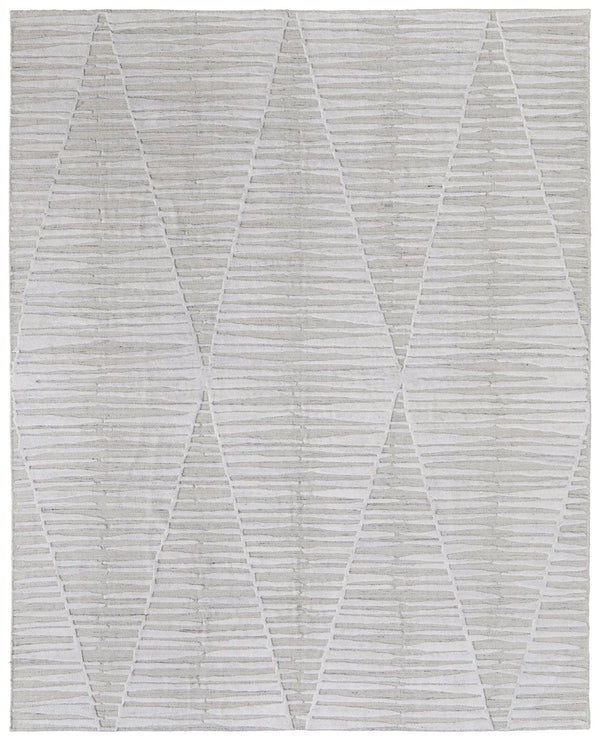 HomeRoots 4' Hand Woven Ivory and Tan Geometric Area Rug - Bohemian Charm for Warm, Inviting Spaces 12' X 15' 567005