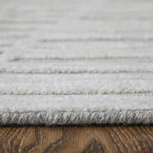 HomeRoots 4' Hand Woven Ivory and Tan Geometric Area Rug - Bohemian Charm for Warm, Inviting Spaces 2' X 3' 567006