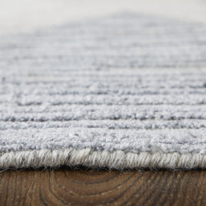 HomeRoots 4' Hand-Woven Ivory and Blue Geometric Area Rug – Timeless Style for Any Room Decor, Unique Design 2' X 3' 567013