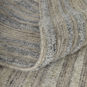 Homeroots 2' X 3' Tan And Blue Abstract Hand Woven Worn Faded Area Rug Brown Wool Blend 567020