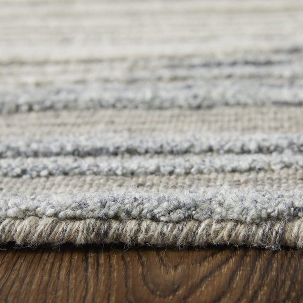Homeroots 2' X 3' Tan And Blue Abstract Hand Woven Worn Faded Area Rug Brown Wool Blend 567020