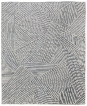 HomeRoots 5' Hand Woven Area Rug in Green and Ivory - Unique Abstract Design for Modern Home Elegance 5' X 8' 567021