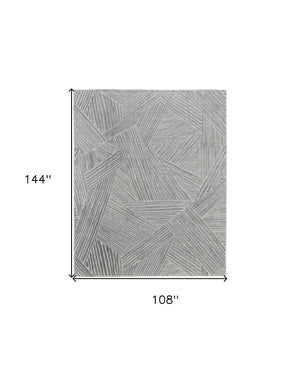 HomeRoots 5' Hand Woven Area Rug in Green and Ivory - Unique Abstract Design for Modern Home Elegance 9' X 12' 567023