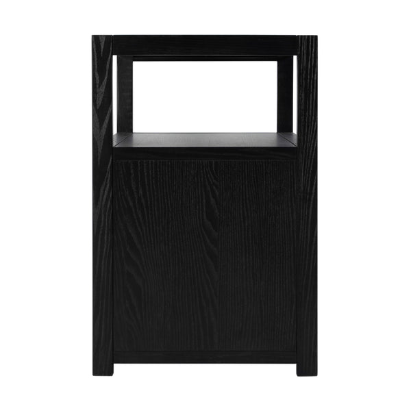 Butler Specialty Company Lark 28" Rectangular Wood Nightstand With Drawers & Open Shelf For Storage Black Mdf,Acacia Solids,Acacia Veneers 5670432-butler