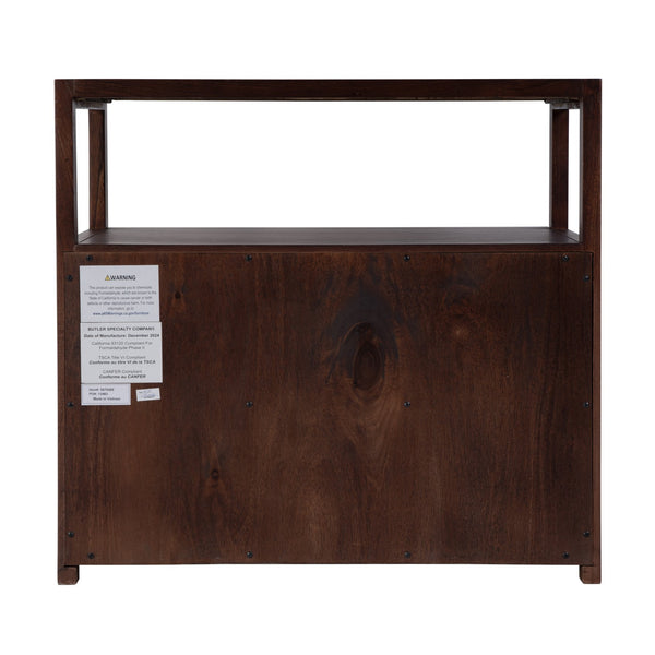 Butler Specialty Company Lark 28" Rectangular Wood Nightstand With Drawers & Open Shelf For Storage Medium Brown Mdf,Acacia Solids,Acacia Veneers 5670489-butler