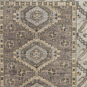 Homeroots 8' X 10' Gray And Brown Wool Geometric Hand Knotted Area Rug With Fringe Brown Wool 567074