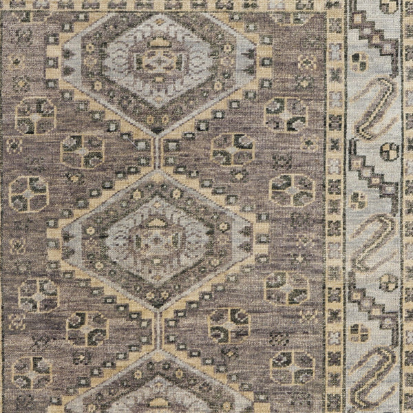 Homeroots 12' X 15' Gray And Brown Wool Geometric Hand Knotted Area Rug With Fringe Brown Wool 567081